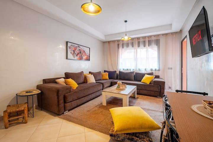 Appartement douillet 2 chambres, Vue sur piscine, Salle de sport, Jardin - Photo 14
