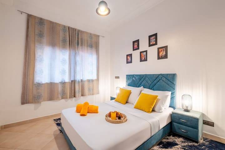 Appartement douillet 2 chambres, Vue sur piscine, Salle de sport, Jardin - Photo 11