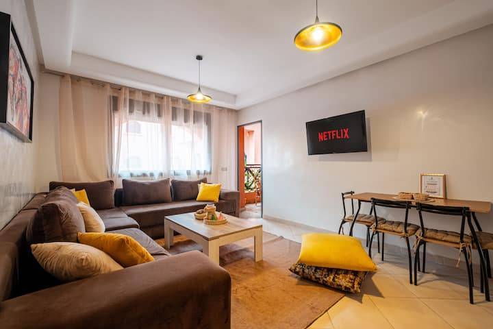Appartement douillet 2 chambres, Vue sur piscine, Salle de sport, Jardin - Photo 13