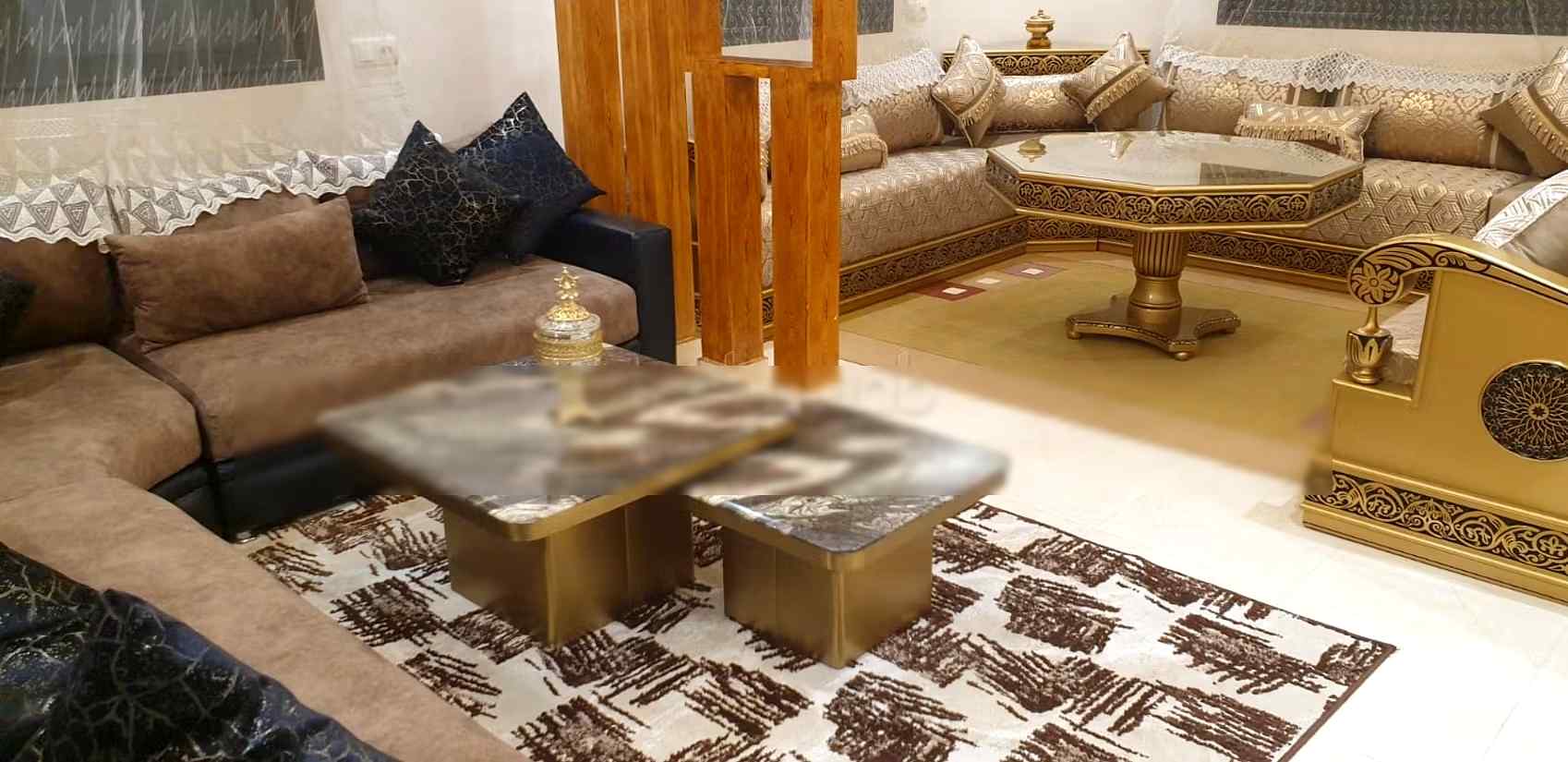 Location saisonnière à Branes 1. Surface de 100 m². Salon traditionnel marocain, résidence sécurisée - Photo 7