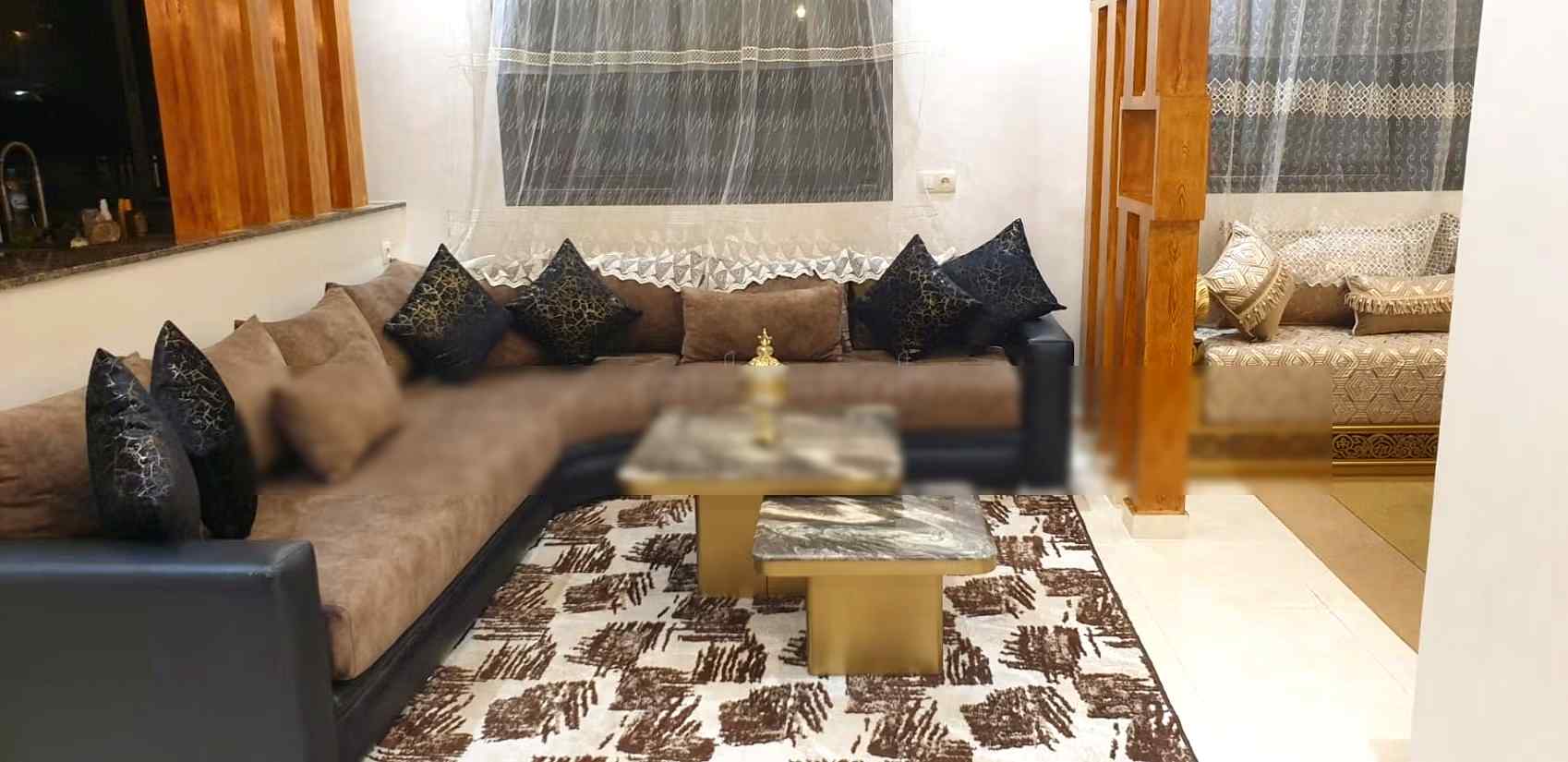 Location saisonnière à Branes 1. Surface de 100 m². Salon traditionnel marocain, résidence sécurisée - Photo 6