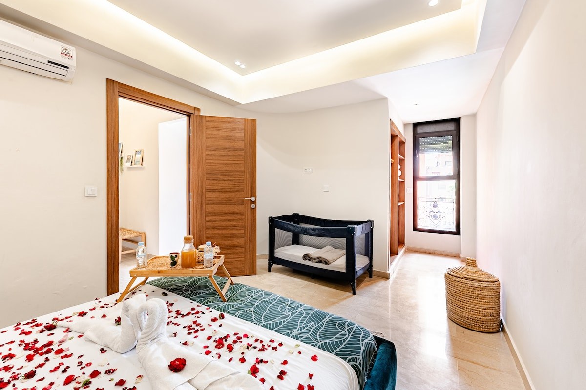 Balcon · Piscine · Parking · 2 chambres · Hivernage - Photo 14