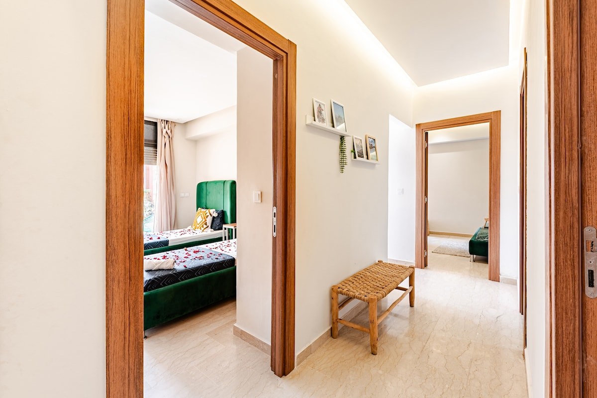Balcon · Piscine · Parking · 2 chambres · Hivernage - Photo 16