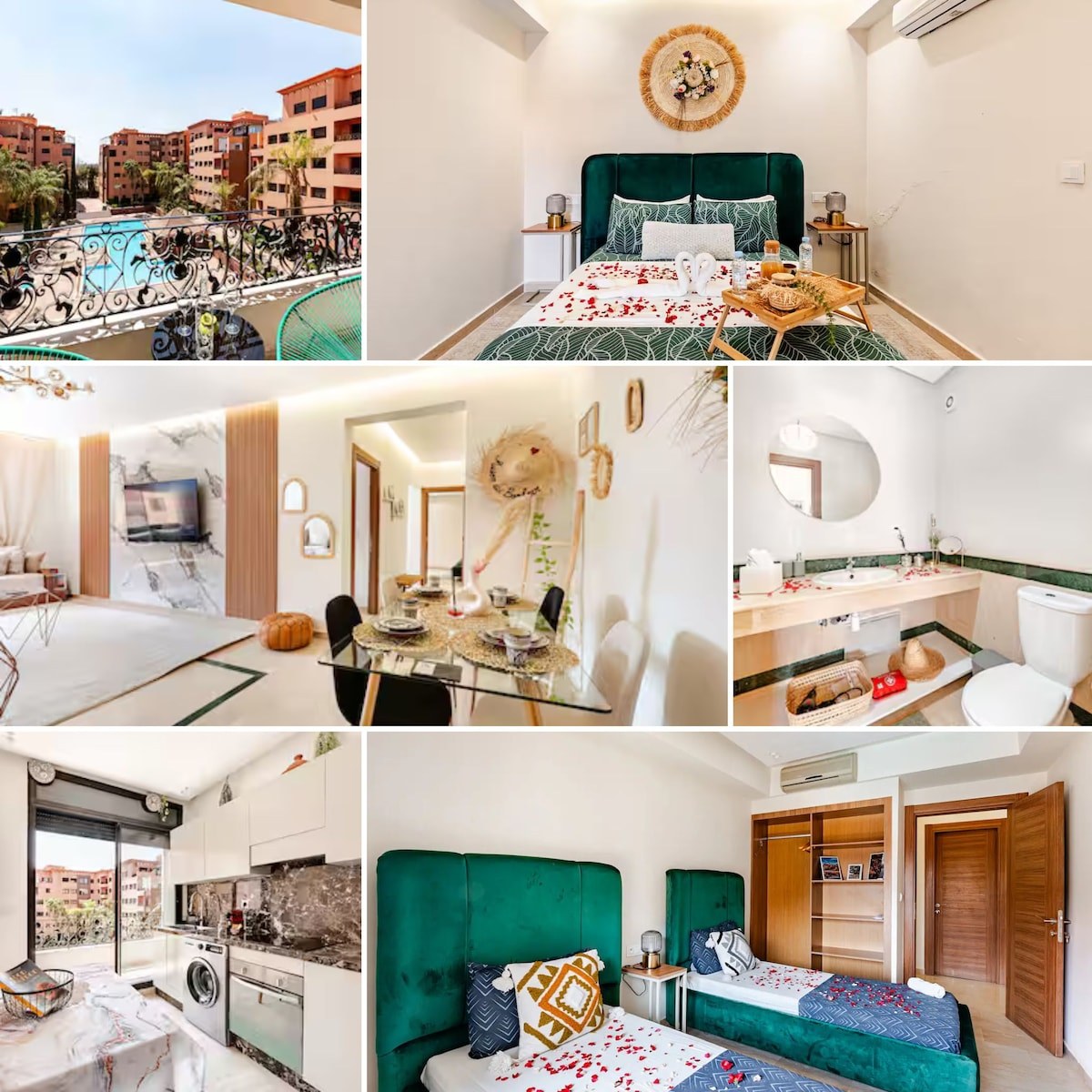 Balcon · Piscine · Parking · 2 chambres · Hivernage - Photo 10