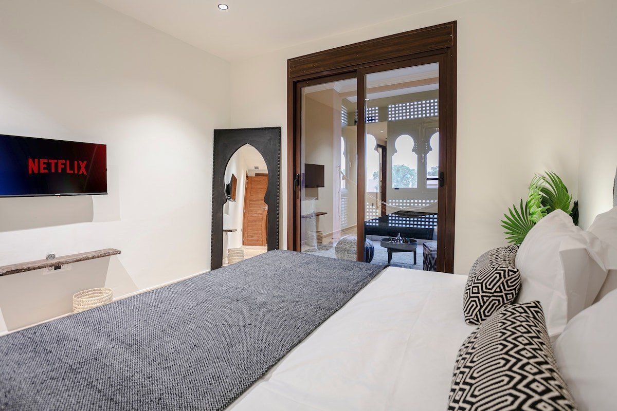 Style riad 120 m² • Piscine • Salle de sport • 2 lits King Size • Gueliz - Photo 21
